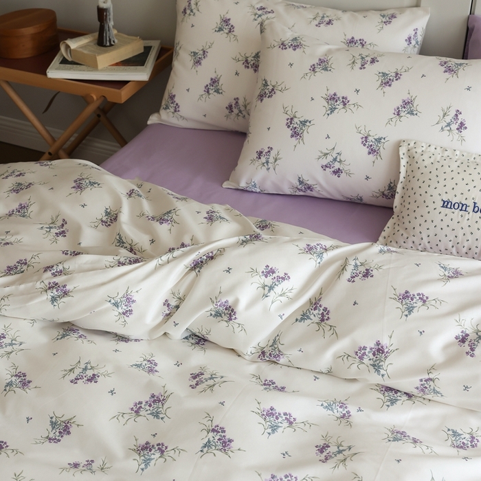 91家纺网 家纺一手货源 找家纺 棉眠 2024新款40支全棉秋季花园系列四件套 海兰