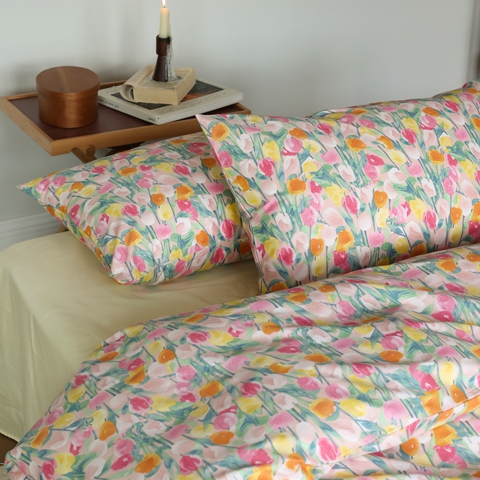 91家纺网 家纺一手货源 找家纺 棉眠 2024新款40支全棉秋季花园系列四件套 玫瑰故事