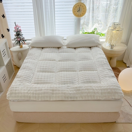 蓝冰家纺 2024新款兔兔绒床垫床褥 米白色