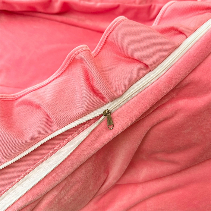 91家纺网 家纺一手货源 找家纺 恒爱家纺 2024新款宝宝绒霞姿月韵四件套 欧韵粉