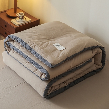 雯雨家纺 2024新款里外全棉棉花被冬被 冰山驼