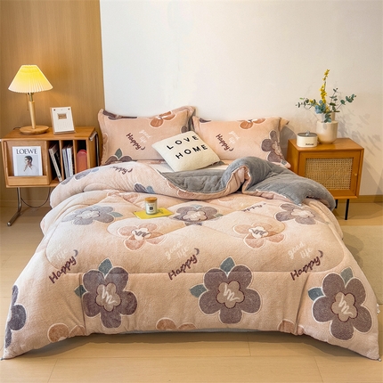 金帛坊 新款雪花绒冬被被子被芯 复古大花
