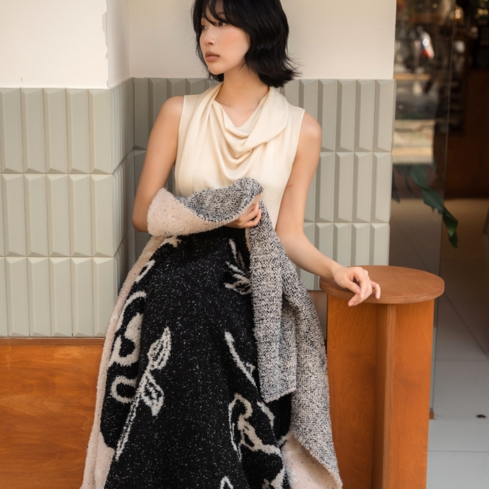 91家纺网 家纺一手货源 找家纺 圆岛 2024新款多功能针织半边绒毛毯 中古花