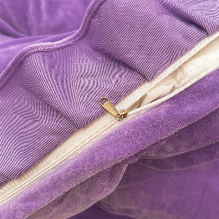 91家纺网 家纺一手货源 找家纺 恒爱家纺 2024新款宝宝绒霞姿月韵四件套 浪漫紫