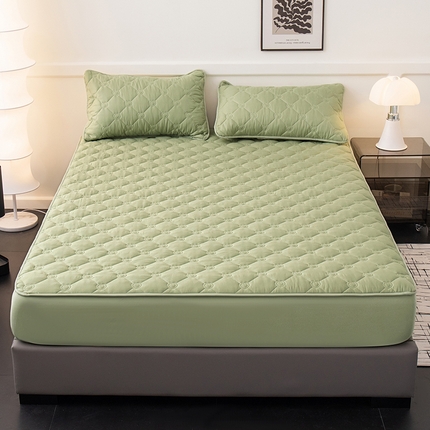 91家纺网 家纺一手货源 找家纺 （总）暖季家纺 2025新款心芙系列夹棉防水床笠成人款