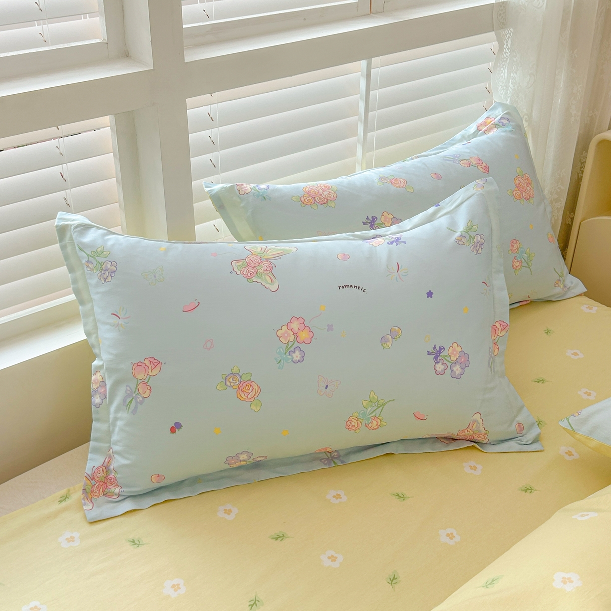 91家纺网 家纺一手货源 找家纺 红馆 2025年全棉12868印花系列四件套 梦蝶