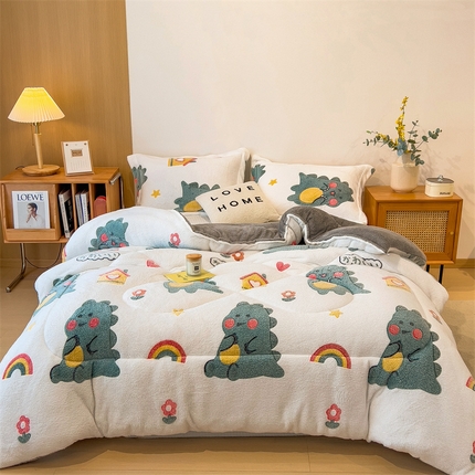 金帛坊 新款雪花绒冬被被子被芯 恐龙乐园