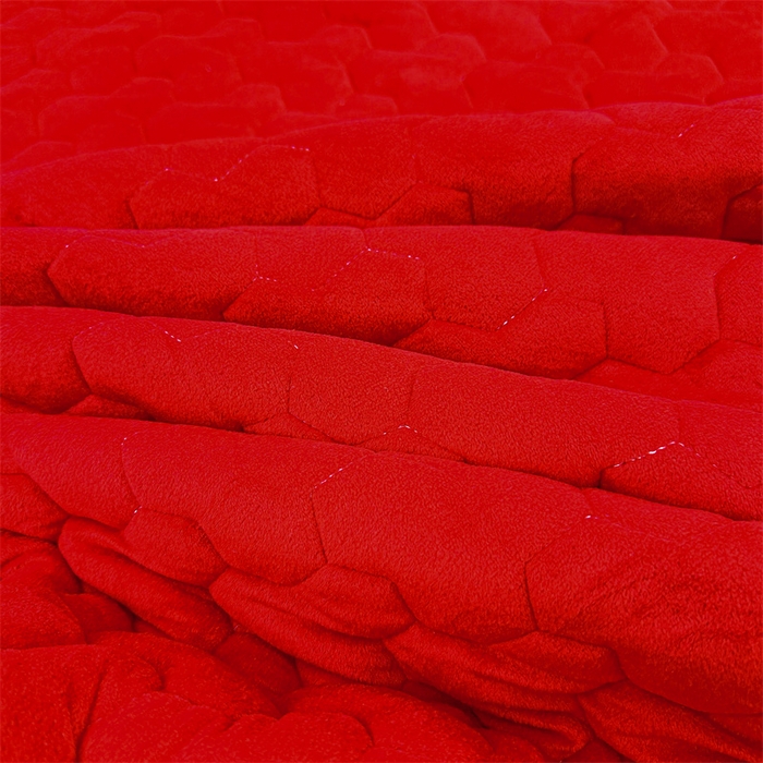 91家纺网 家纺一手货源 找家纺 恒爱家纺 2024新款宝宝绒霞姿月韵四件套 喜庆红