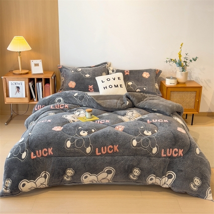 金帛坊 新款雪花绒冬被被子被芯 luck小熊