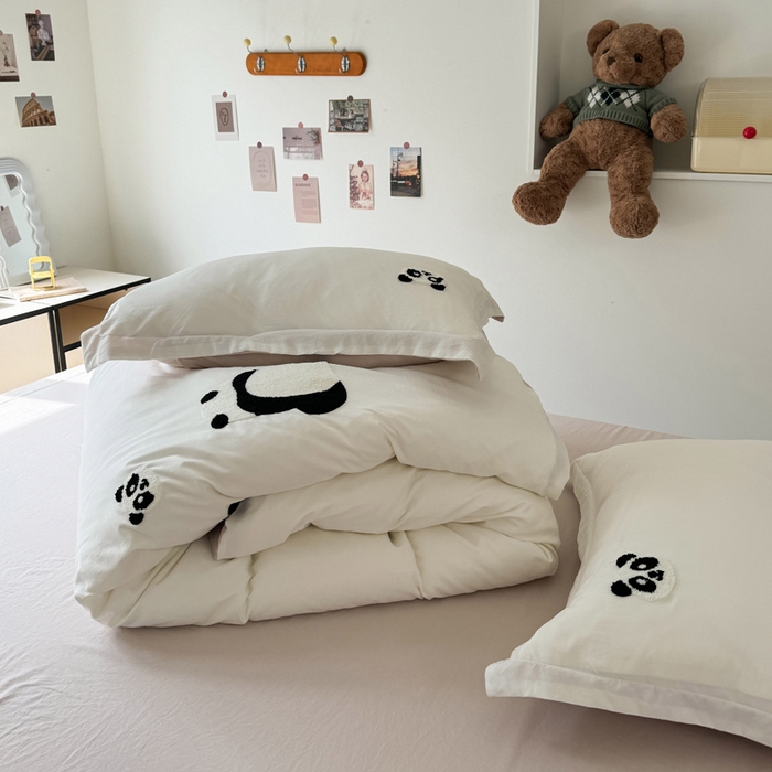 91家纺网 家纺一手货源 找家纺 （总）布可家纺 2025新款水洗棉毛巾绣四件套