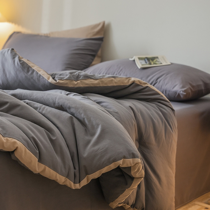 91家纺网 家纺一手货源 找家纺 雯雨家纺 2024新款里外全棉棉花被冬被 高级灰