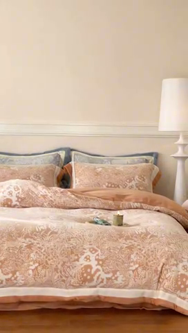 91家纺网 家纺一手货源 找家纺 2024冬季新款雕花绒系列四件套-赫本 赫本-橙