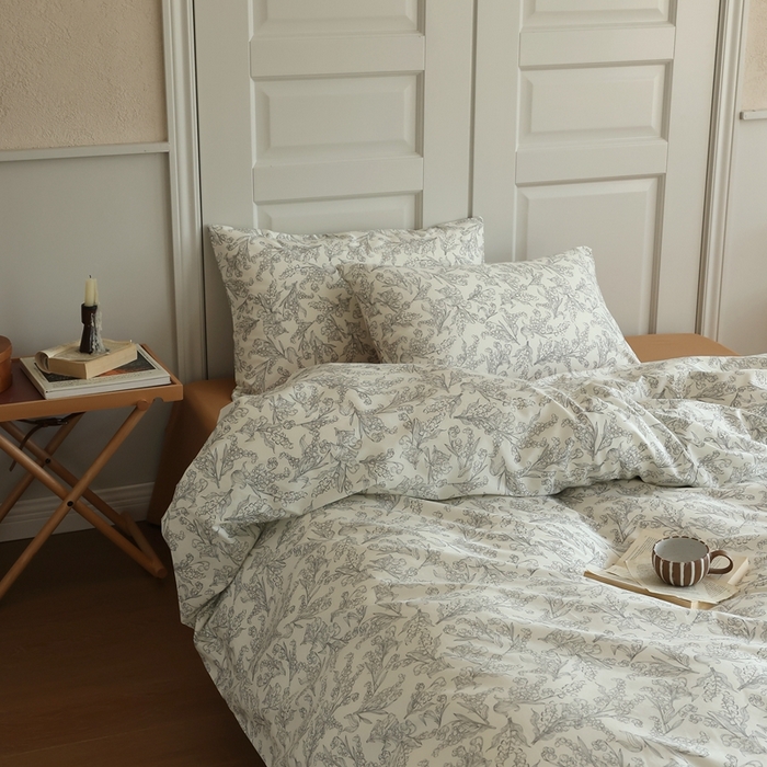 91家纺网 家纺一手货源 找家纺 棉眠 2024新款40支全棉秋季花园系列四件套 秋日风铃