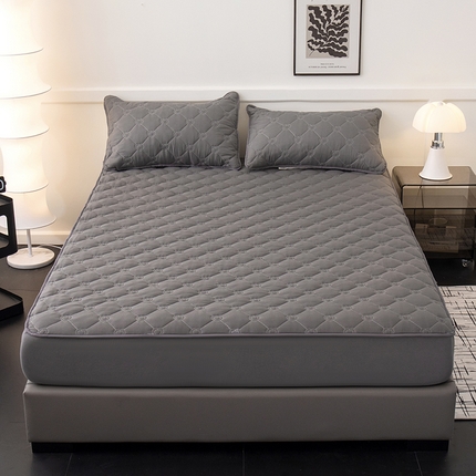 91家纺网 家纺一手货源 找家纺 （总）暖季家纺 2025新款心芙系列夹棉防水床笠成人款