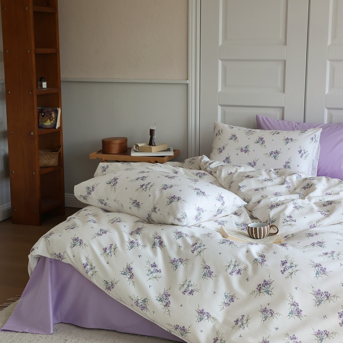 91家纺网 家纺一手货源 找家纺 棉眠 2024新款40支全棉秋季花园系列四件套 海兰