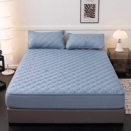 91家纺网 家纺一手货源 找家纺 （总）暖季家纺 2025新款心芙系列夹棉防水床笠成人款