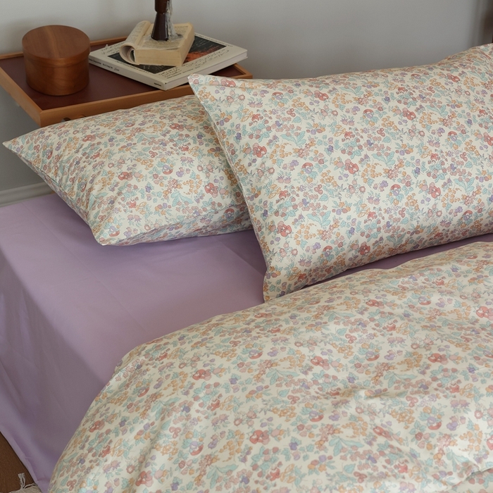 91家纺网 家纺一手货源 找家纺 棉眠 2024新款40支全棉秋季花园系列四件套 美琪