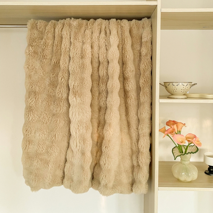 91家纺网 家纺一手货源 找家纺 （总）潮邦创意家居 2025新款托卡斯大泡泡皮草级仿兔毛毯