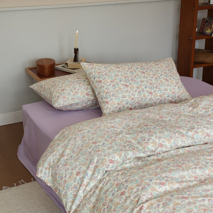 91家纺网 家纺一手货源 找家纺 棉眠 2024新款40支全棉秋季花园系列四件套 美琪