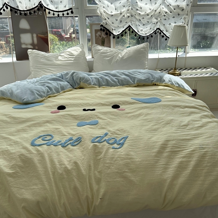 91家纺网 家纺一手货源 找家纺 （总）优色良品 秋冬新款A面水洗棉毛巾绣B面200克牛奶绒单被套