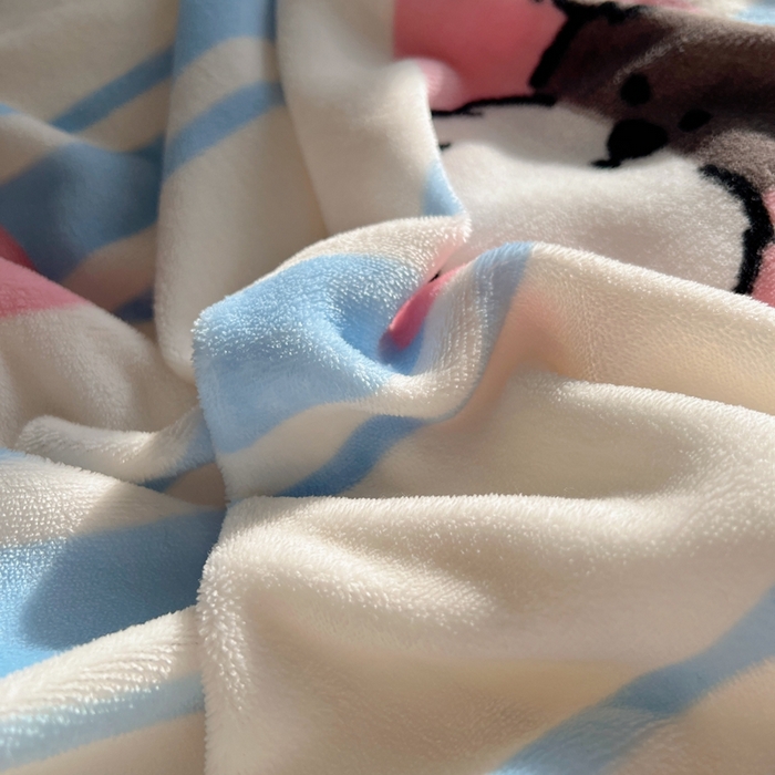 91家纺网 家纺一手货源 找家纺 （总）六巷胡同 2024新款INS卡通牛奶绒四件套