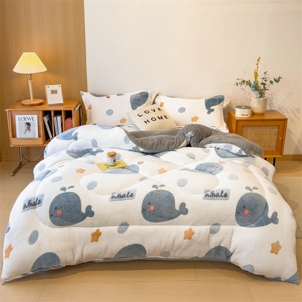 金帛坊 新款雪花绒冬被被子被芯 小鲸鱼