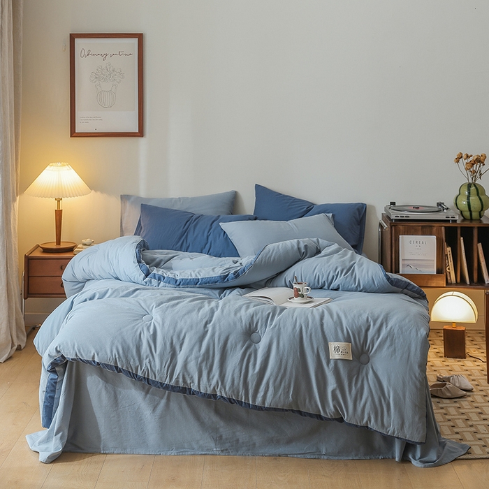 91家纺网 家纺一手货源 找家纺 雯雨家纺 2024新款里外全棉棉花被冬被 轻奢兰