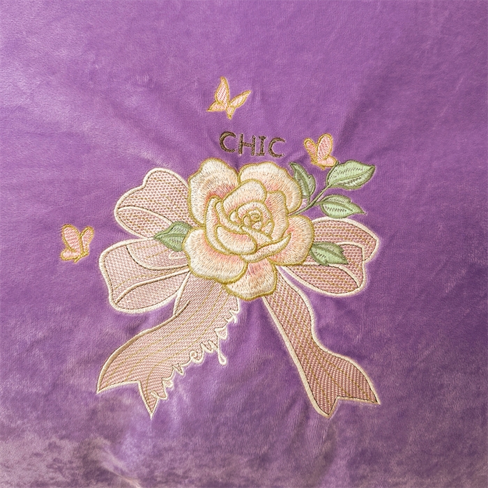 91家纺网 家纺一手货源 找家纺 恒爱家纺 2024新款宝宝绒霞姿月韵四件套 浪漫紫