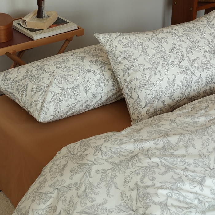 91家纺网 家纺一手货源 找家纺 棉眠 2024新款40支全棉秋季花园系列四件套 秋日风铃