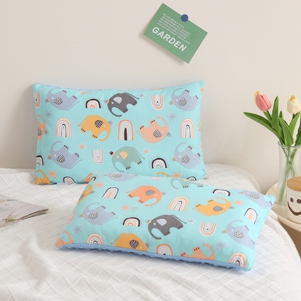 91家纺网 家纺一手货源 找家纺 宝晶 2024新款拆卸款儿童豆豆枕 小蓝象