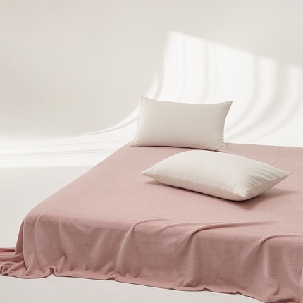 91家纺网 家纺一手货源 找家纺 （总）时光里 2024新款牛奶绒纯色双拼单床单