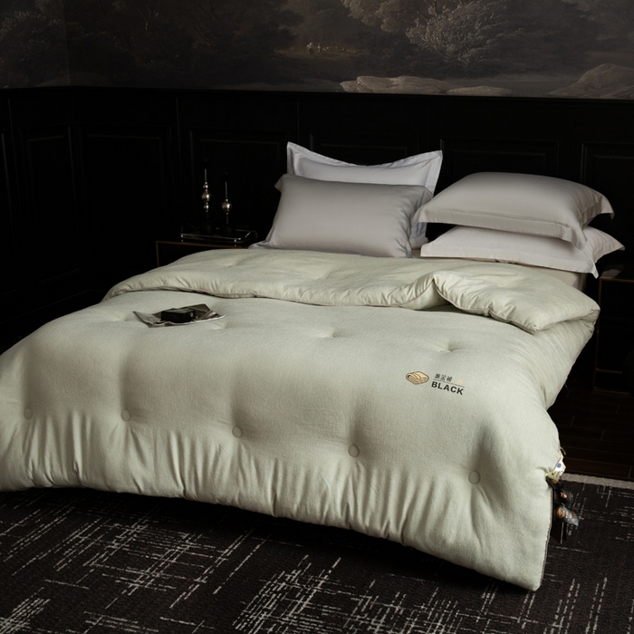 91家纺网 家纺一手货源 找家纺 被靠被 2024新款A类石墨烯3D黑金被被子被芯 3D黑金被-绿