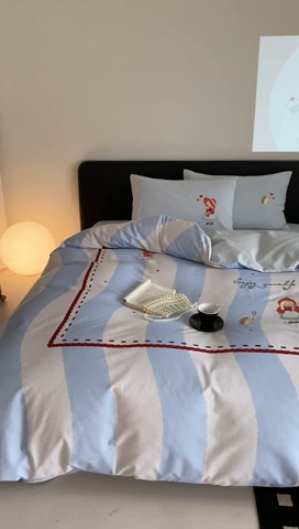 91家纺网 家纺一手货源 找家纺 （总）旷野 2024新款100支全棉磨毛刺绣四件套