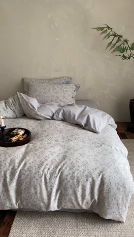 91家纺网 家纺一手货源 找家纺 旷野 2024新款全棉色织大提花磨毛四件套 曼塔玫瑰