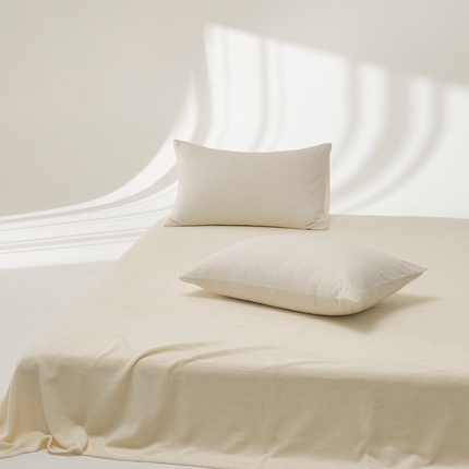 91家纺网 家纺一手货源 找家纺 （总）时光里 2024新款牛奶绒纯色双拼单床单