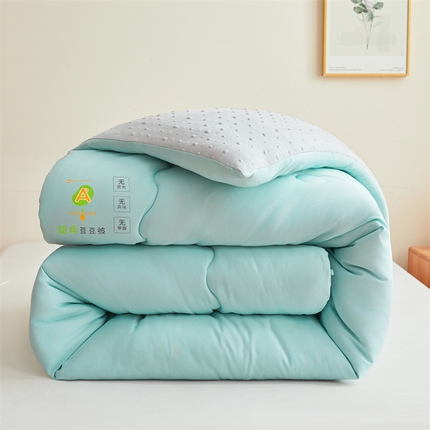 91家纺网 家纺一手货源 找家纺 澳洲羽 2024新款A类超柔豆豆羽丝棉被 被子被芯 灰+绿