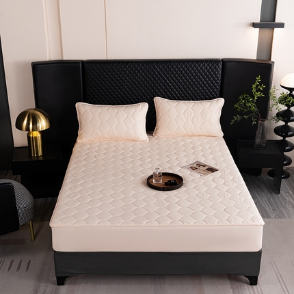 91家纺网 家纺一手货源 找家纺 （总）云尚床笠 热卖全棉50支纯色夹棉床笠纯棉