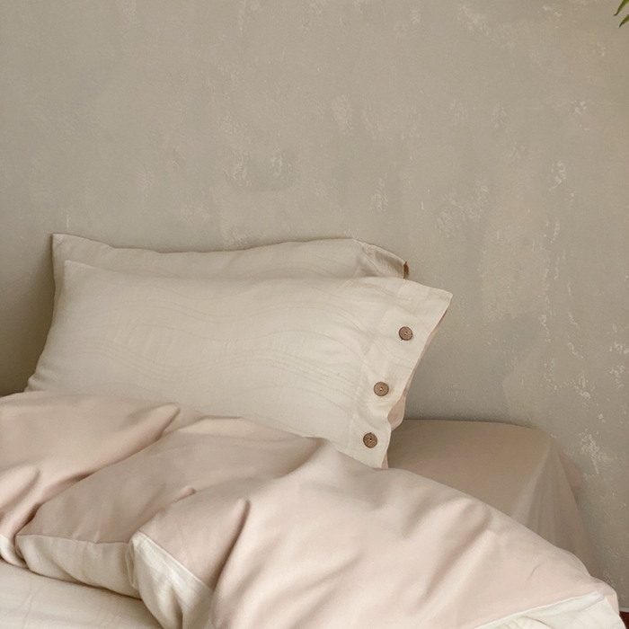 91家纺网 家纺一手货源 找家纺 旷野 2024新款全棉色织大提花磨毛四件套 岛屿-奶咖