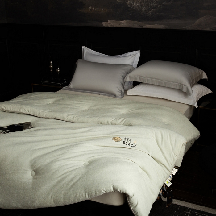 91家纺网 家纺一手货源 找家纺 被靠被 2024新款A类石墨烯3D黑金被被子被芯 3D黑金被-绿