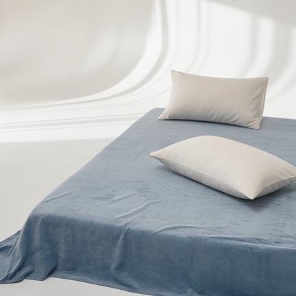 91家纺网 家纺一手货源 找家纺 （总）时光里 2024新款牛奶绒纯色双拼单床单