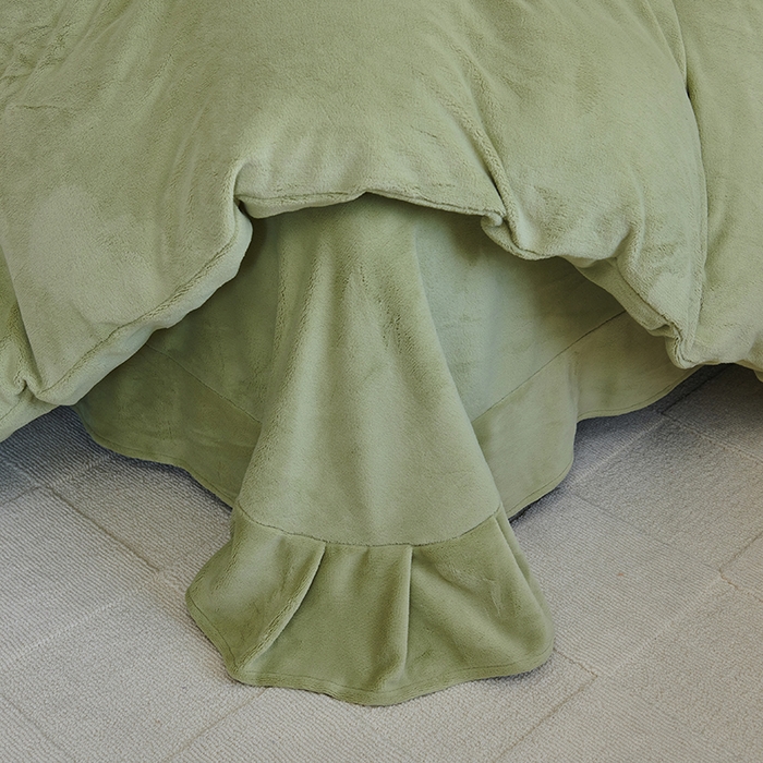 91家纺网 家纺一手货源 找家纺 2024新款m风高品绣花四件套 森林绿