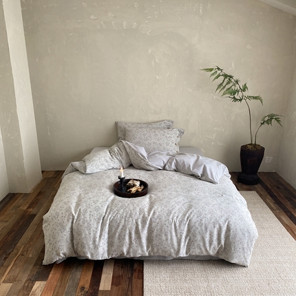 91家纺网 家纺一手货源 找家纺 （总）旷野 2024新款全棉色织大提花磨毛四件套