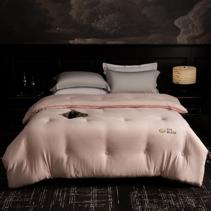 被靠被 2024新款A类石墨烯3D黑金被被子被芯 3D黑金被-粉