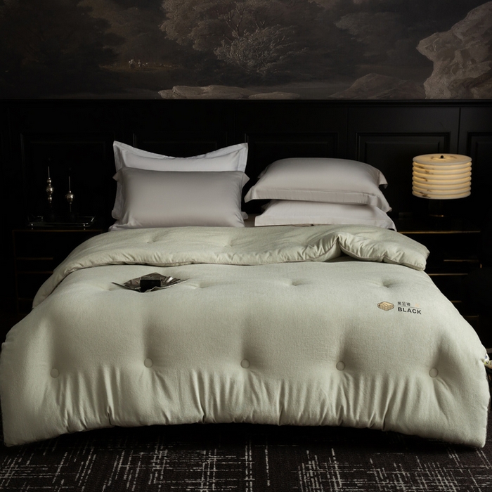 91家纺网 家纺一手货源 找家纺 被靠被 2024新款A类石墨烯3D黑金被被子被芯 3D黑金被-绿