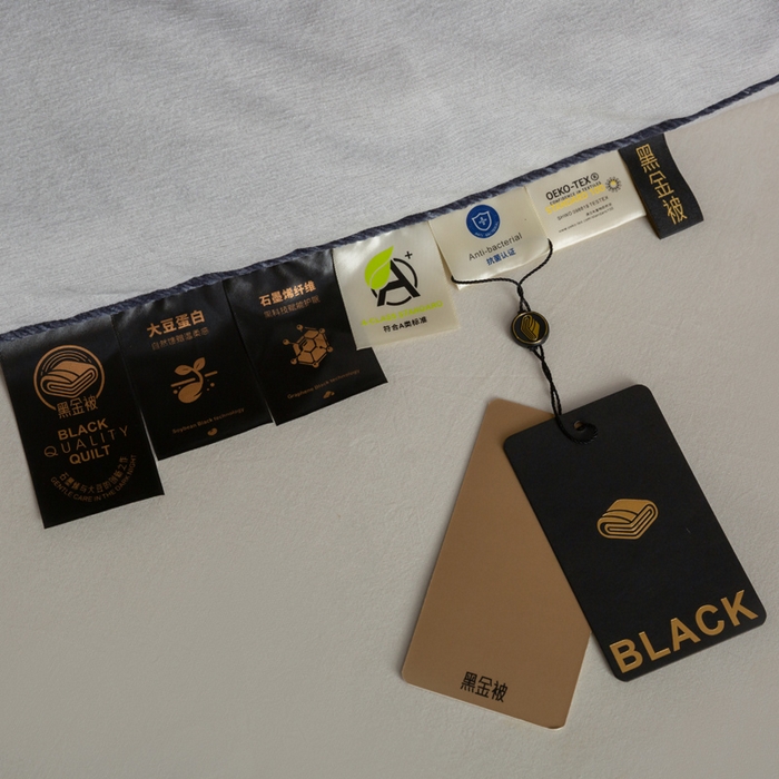 91家纺网 家纺一手货源 找家纺 被靠被 2024新款A类石墨烯3D黑金被被子被芯 3D黑金被-灰