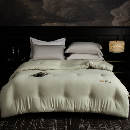 91家纺网 家纺一手货源 找家纺 被靠被 2024新款A类石墨烯3D黑金被被子被芯 3D黑金被-绿