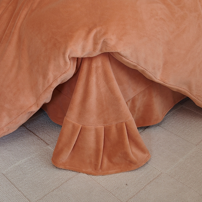 91家纺网 家纺一手货源 找家纺 2024新款m风高品绣花四件套 暮光橙