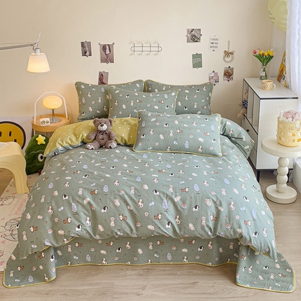 91家纺网 家纺一手货源 找家纺 （总）羽爱家纺 2025全棉13372新疆棉花床盖四件套