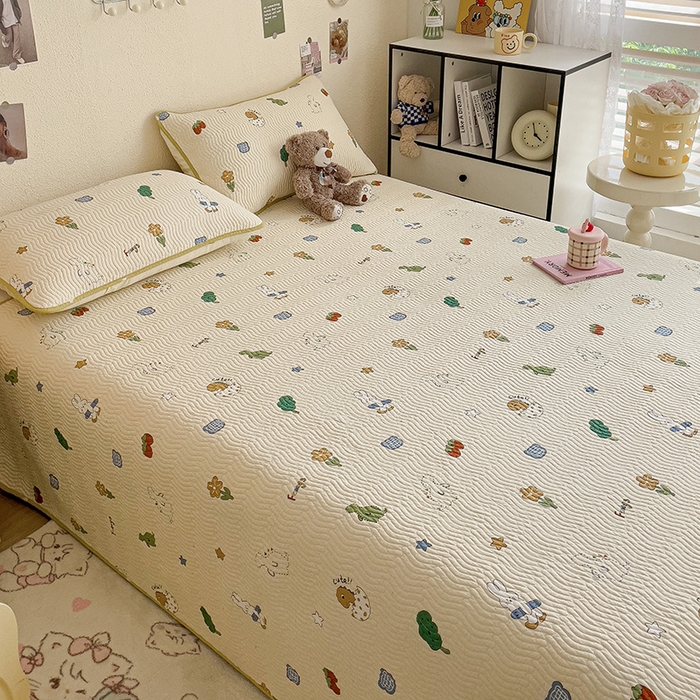 91家纺网 家纺一手货源 找家纺 羽爱家纺 2025全棉13372新疆棉花床盖三件套 小兔萝莉