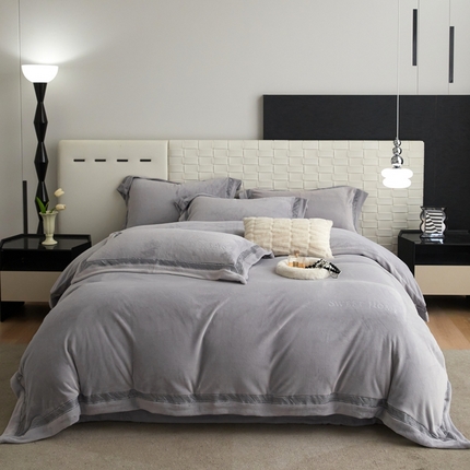 91家纺网 家纺一手货源 找家纺 （总）时亿家居 2024新款金太阳260g雪融绒四件套-悦色